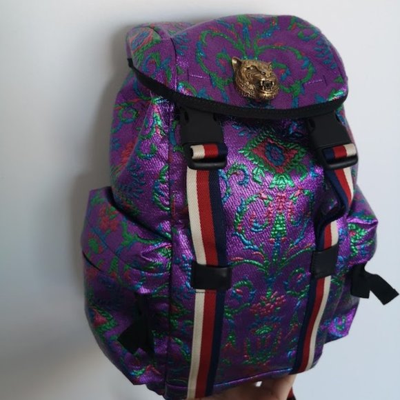 Gucci backpack with gold tiger hardware - Picture 11 of 13